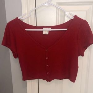red crop top